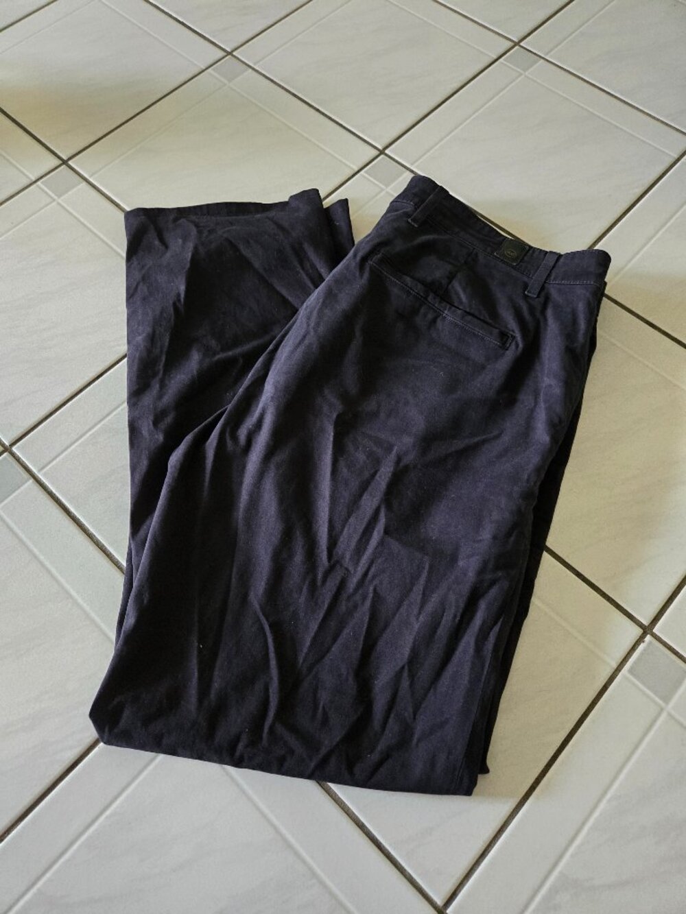 Adriano Goldschmied The Lux Tailored Trouser Navy Blue 36x30